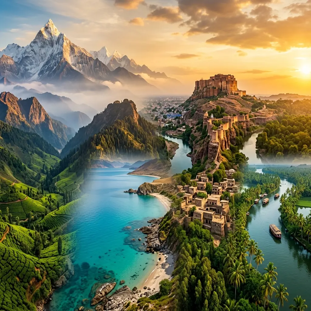 Scenic Indian travel landscape